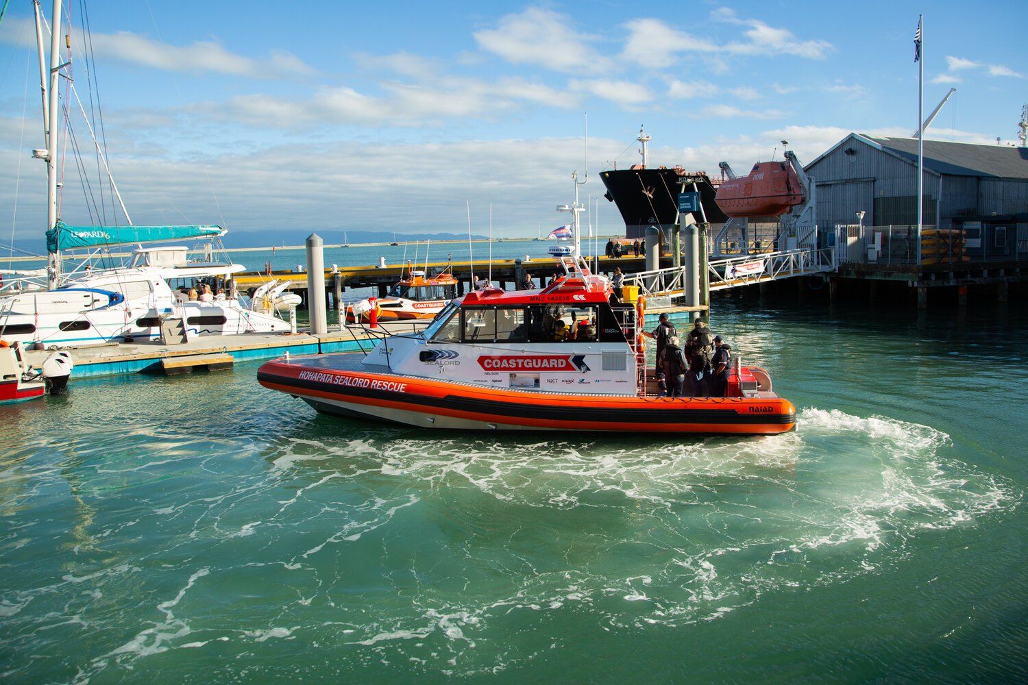 The Sealord Rescue vessel at the jetty