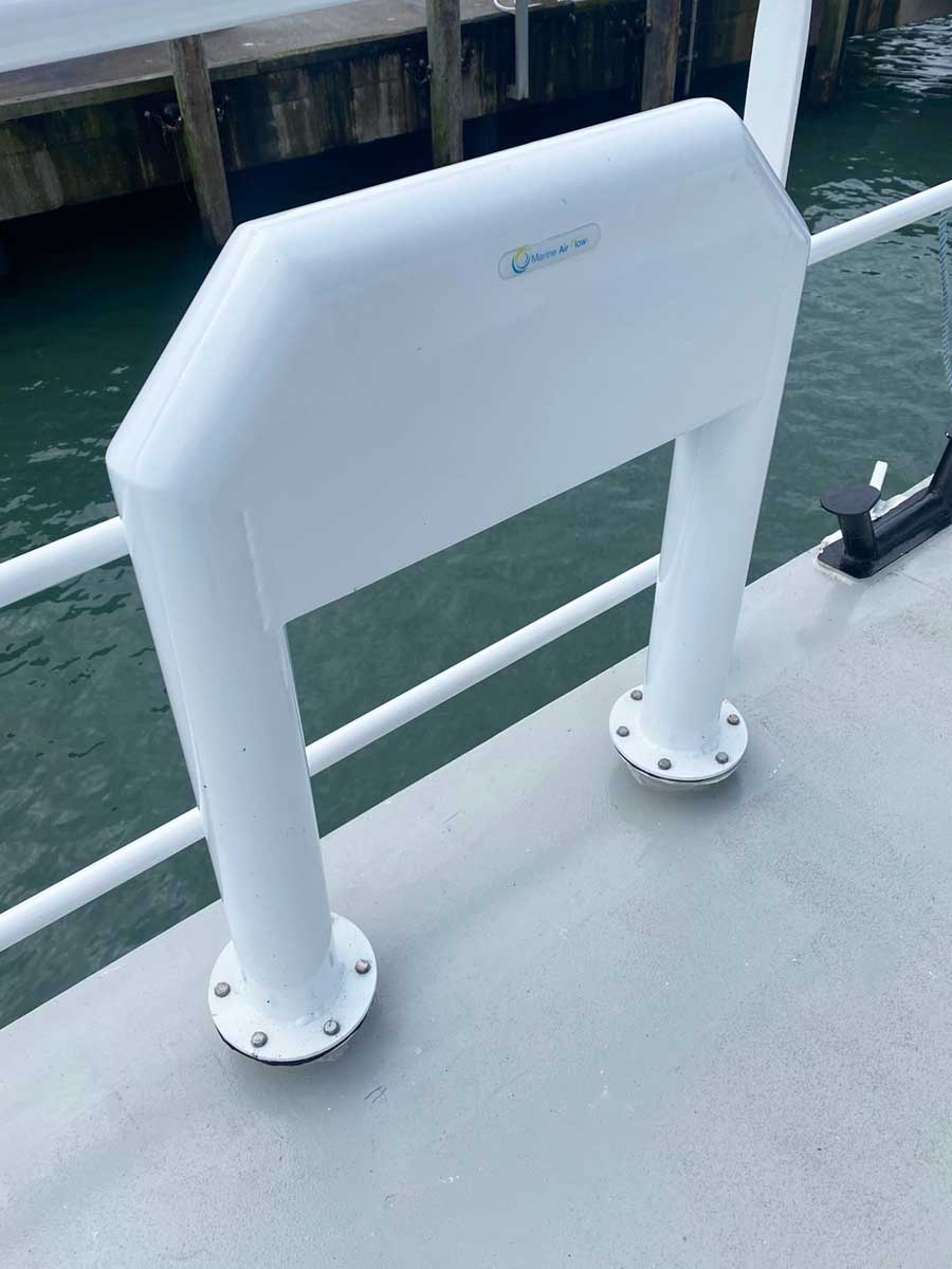 Deck edge installation of void ventilation system