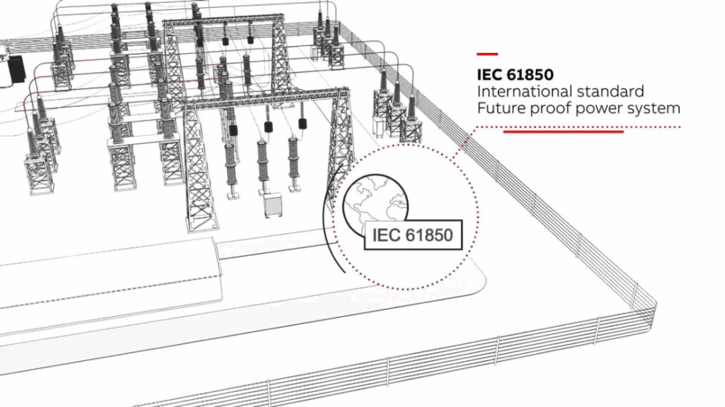 Diagram of a substation with 