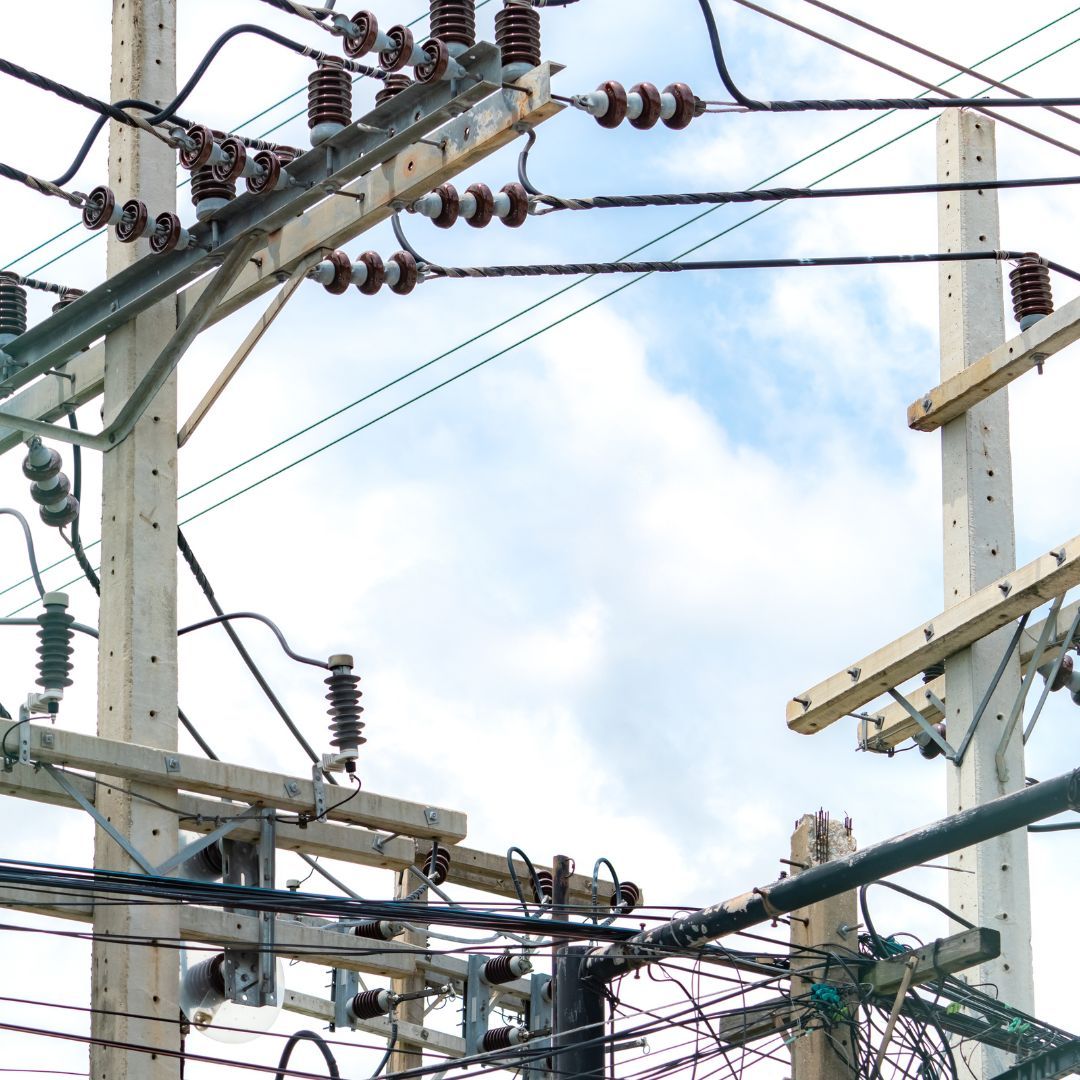 three phase electric power for a transfer of power to an electrical