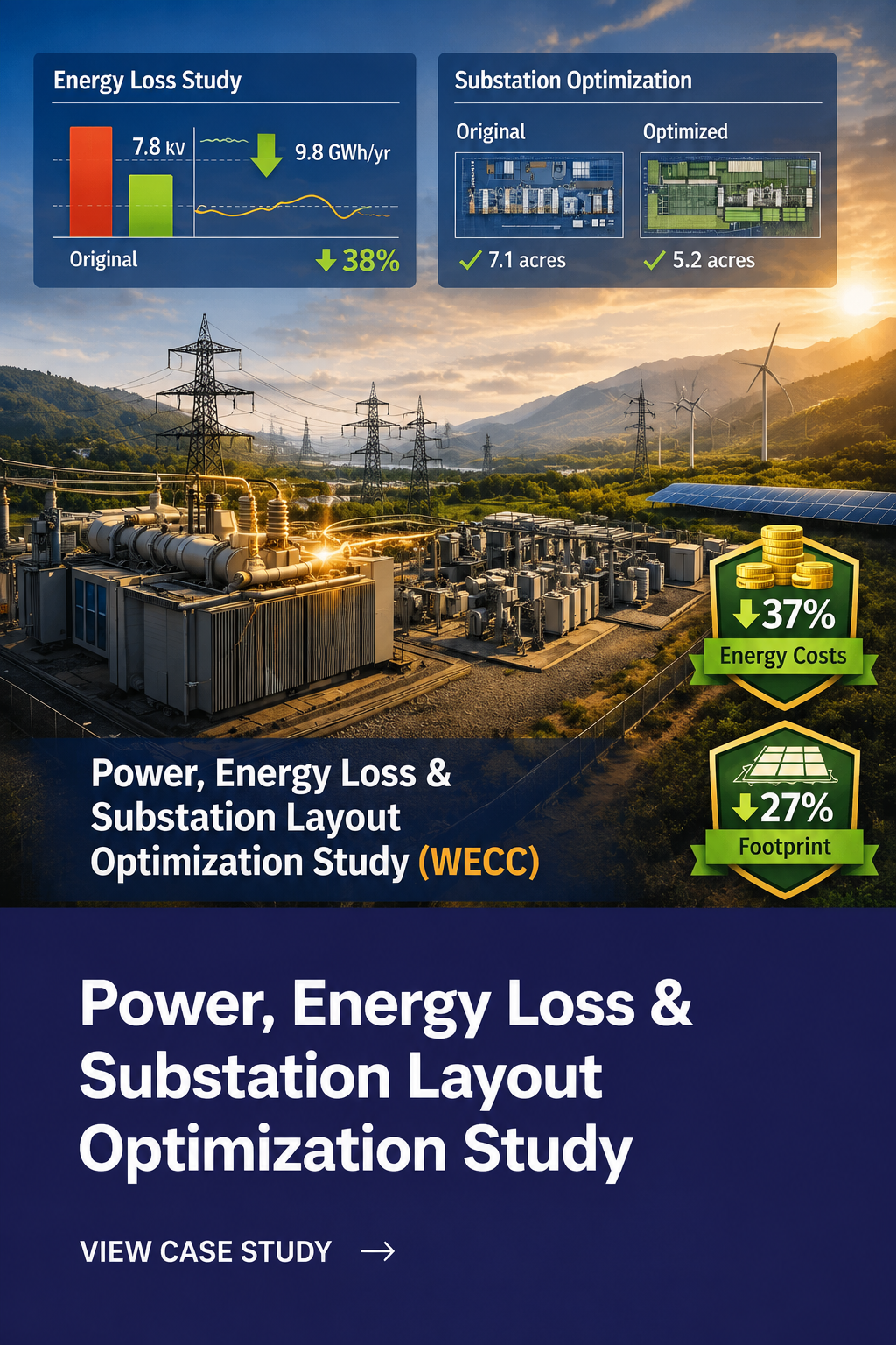 Power Energy Loss & Substation Layout Optimization