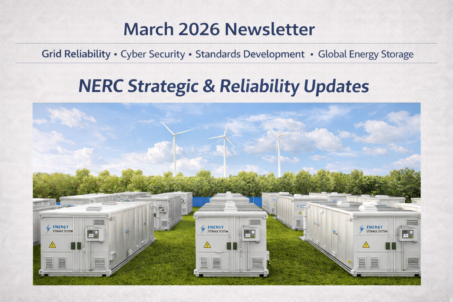 Battery energy storage systems with wind turbines supporting grid reliability and renewable energy.