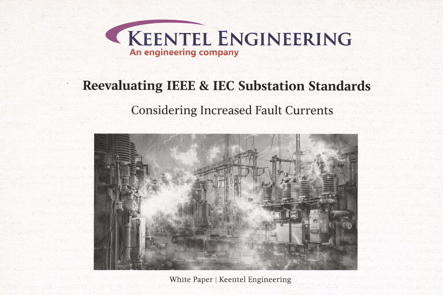 Keentel Engineering white paper cover on reevaluating IEEE and IEC substation standards for increase