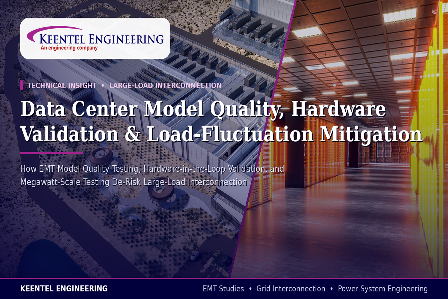 Data center model quality and grid interconnection testing 