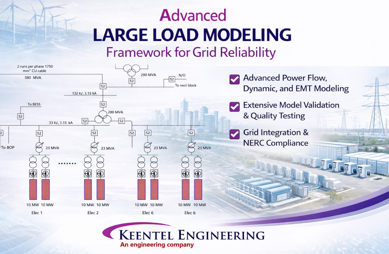 Advanced large load modeling for grid reliability with data center power systems.