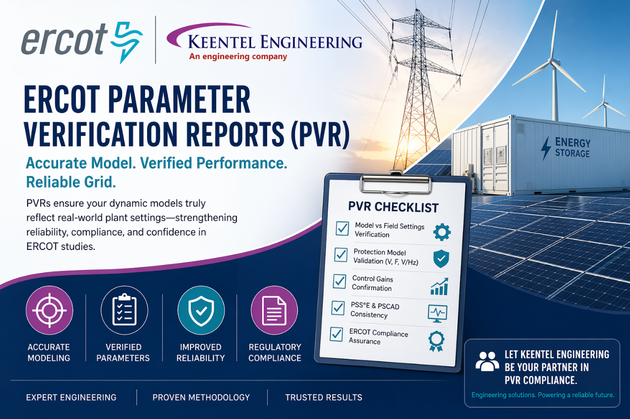 ERCOT PVR promo with grid, solar, and checklist.
