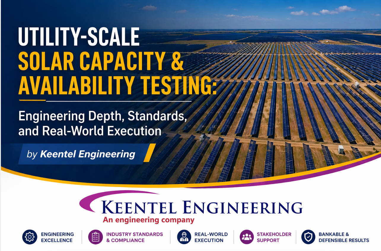 Solar capacity and availability testing for utility-scale power systems