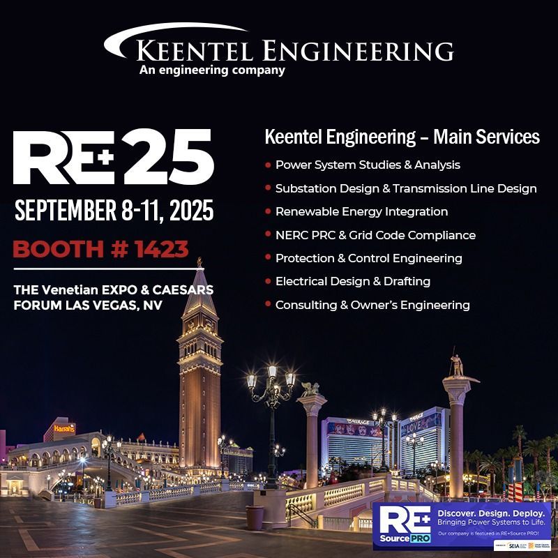 Join Keentel Engineering at RE+ 2025 in Las Vegas, Booth #1423