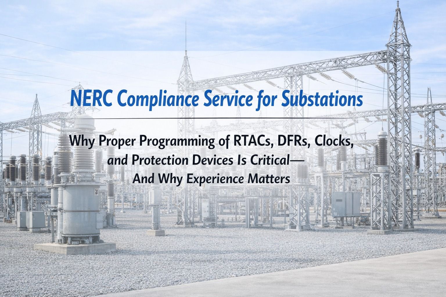 NERC Compliance Service for Substations: Importance of Proper Programming of RTACs, DFRs, Clocks