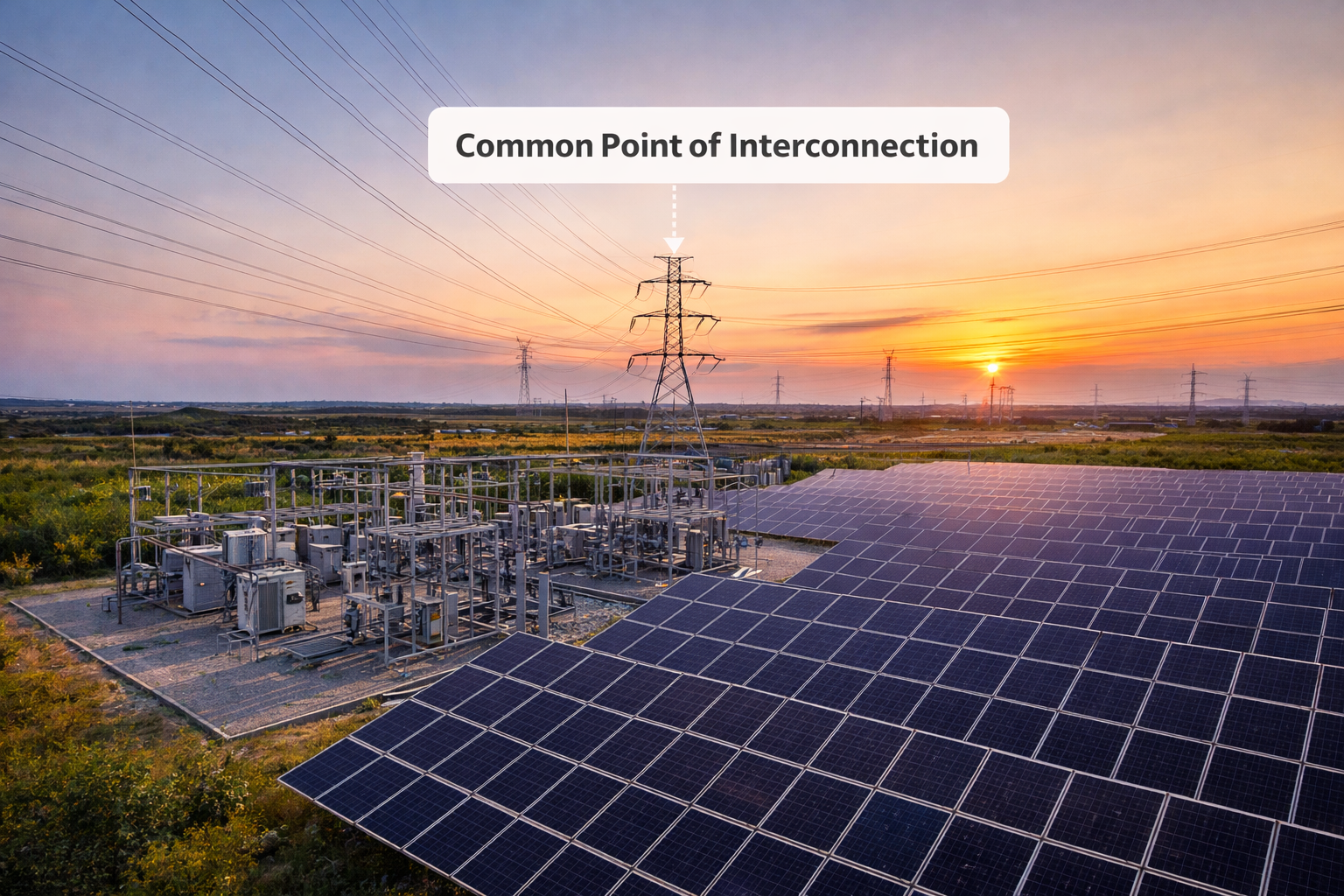 Two technicians in hard hats inspect electrical panel, one using a laptop in a control room.