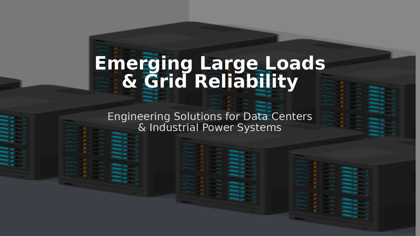Large load grid reliability solutions for AI data centers and industrial power systems