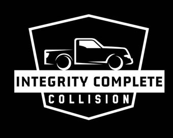 White logo on black background: Outline of a pickup truck inside a pentagon, with text 