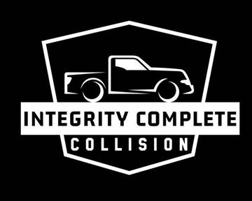 White logo on black background: Outline of a pickup truck inside a pentagon, with text 