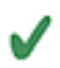 A green check mark on a white background.
