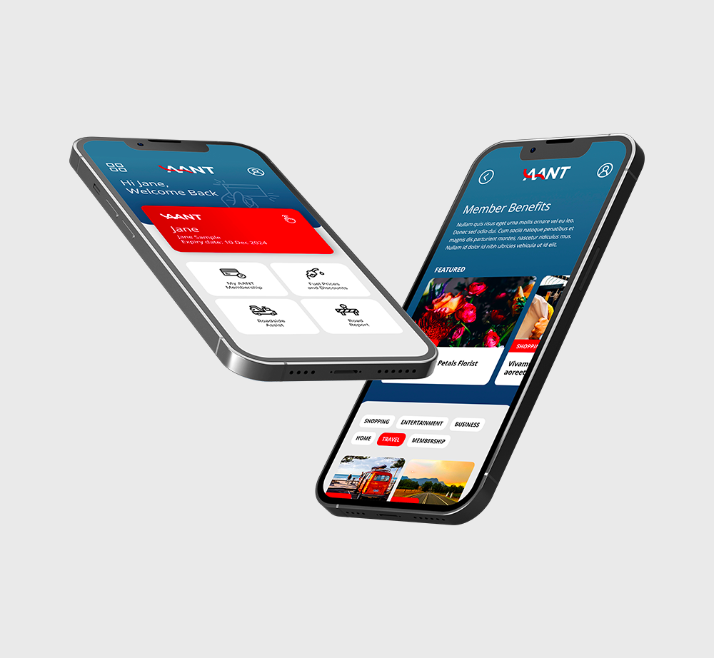 Two phones are sitting next to each other on a white background.