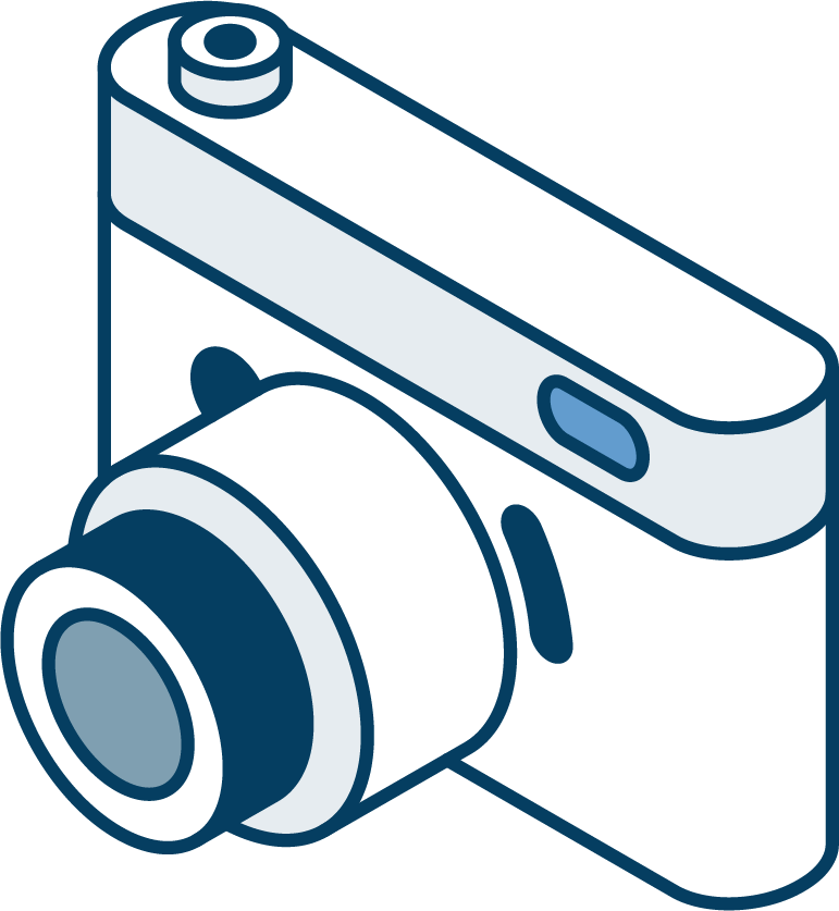 A box with a triangle and a circle in it.