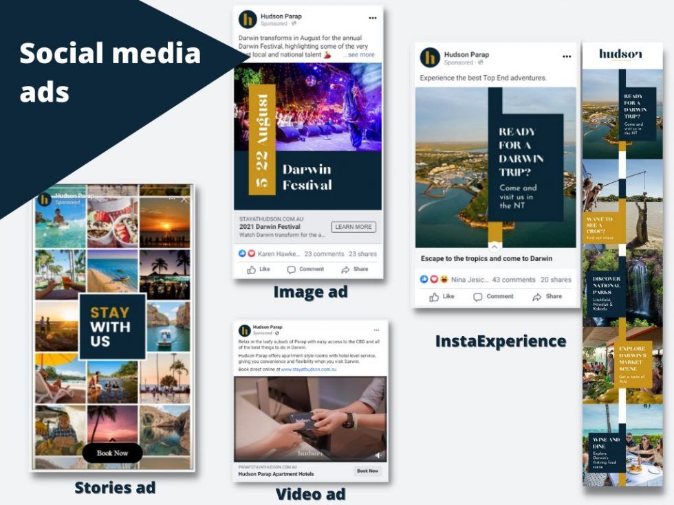 There are many different types of social media ads.