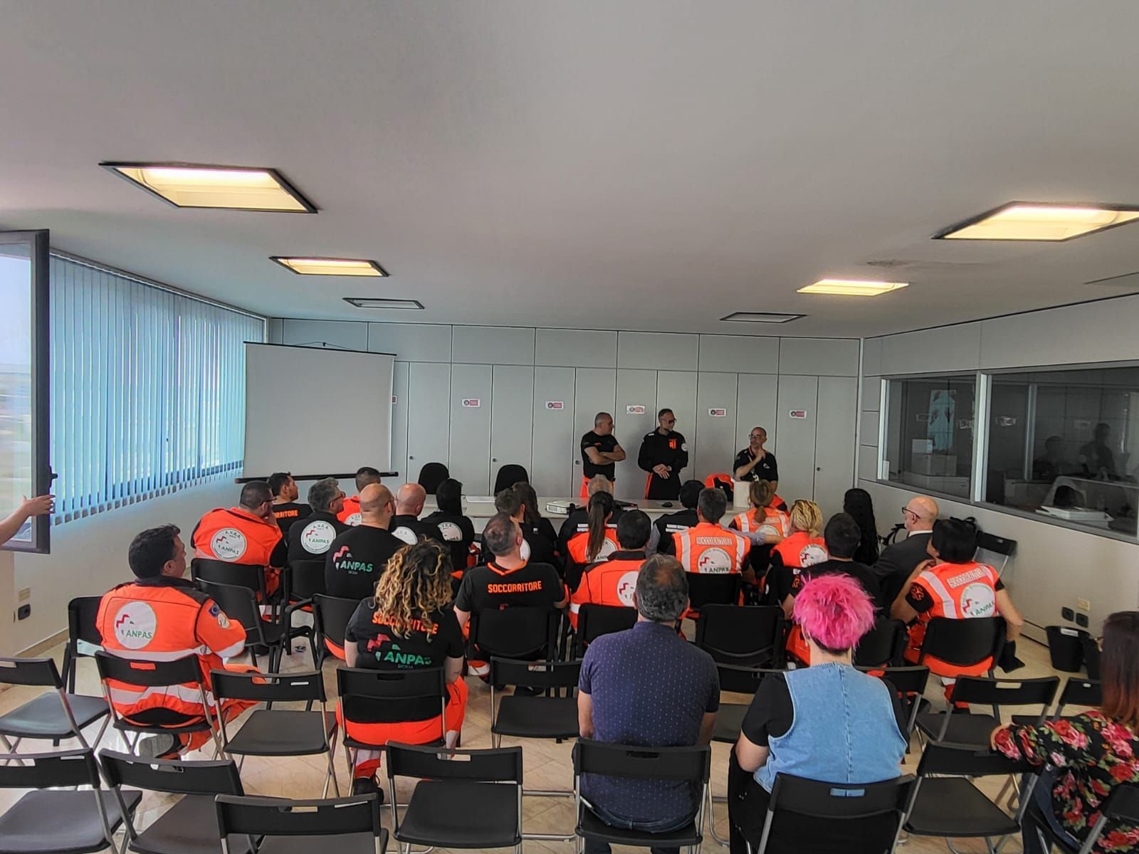 lezione in aula di formazione