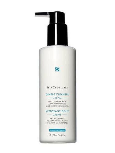 a bottle of skinceuticals gentle cleanser cream on a white background .