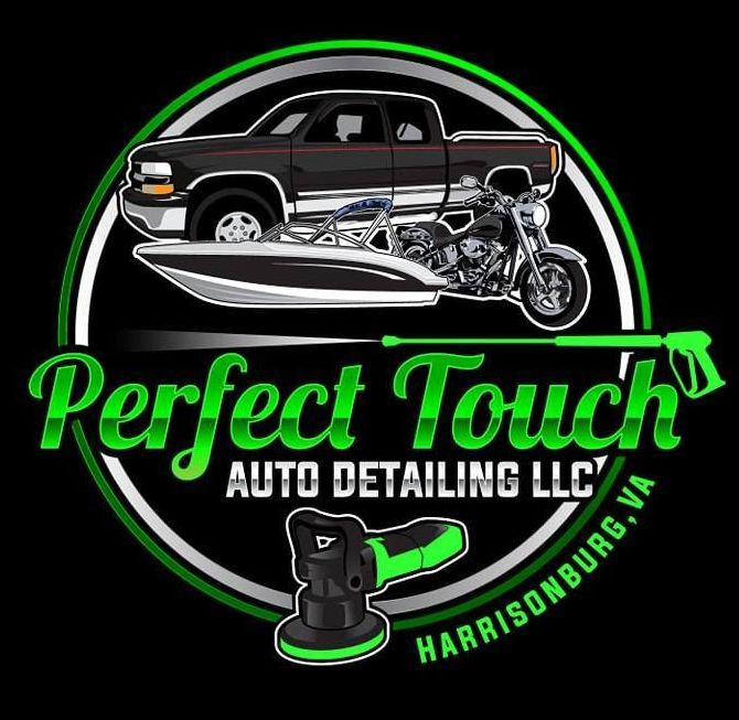 A logo for perfect touch auto detailing llc in harrisonburg va