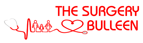 The logo for the surgery bulleen shows a stethoscope and a heart.