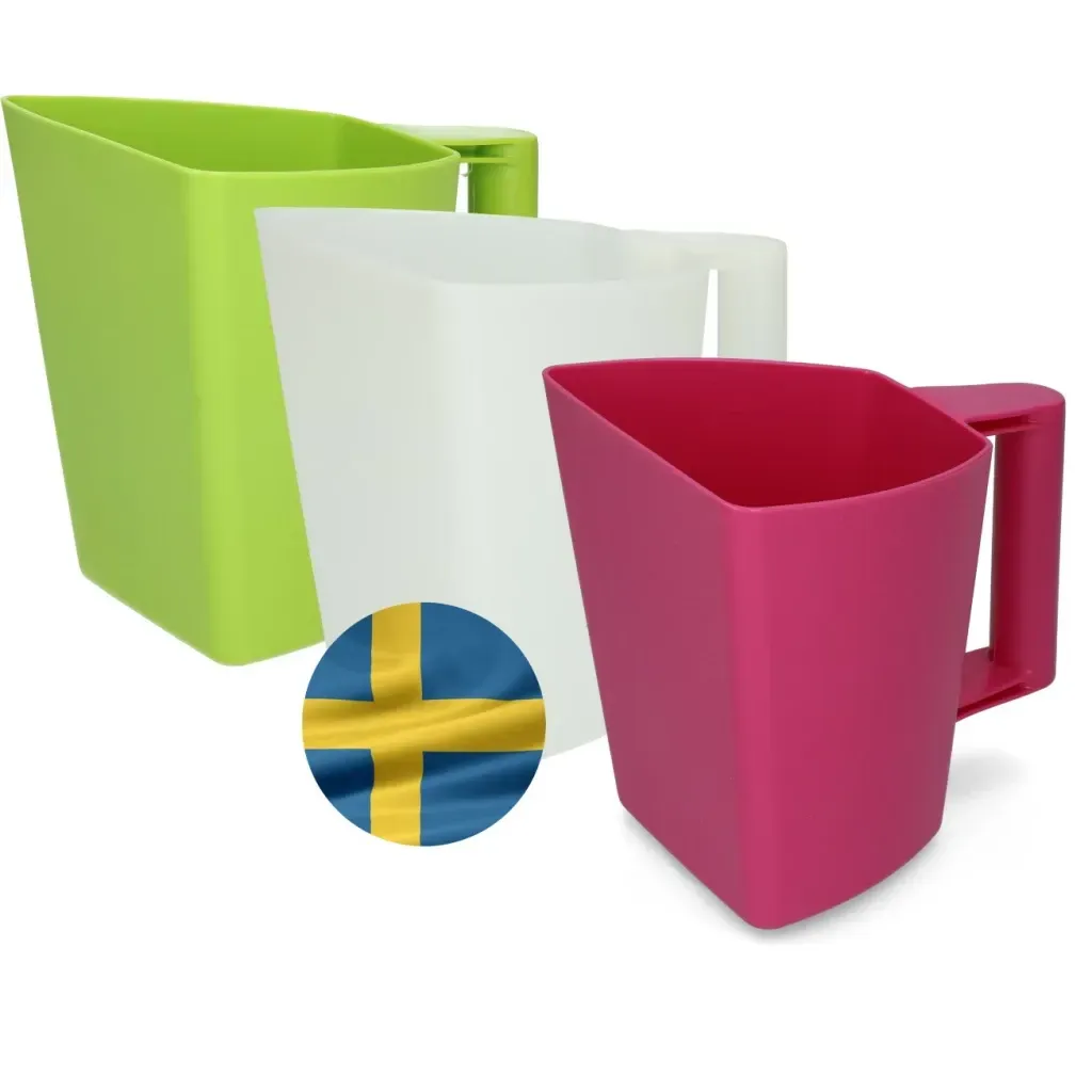 voerschep roze transparant en groen