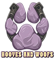 bedrijfslogo  "HOOVES AND WOOFS".