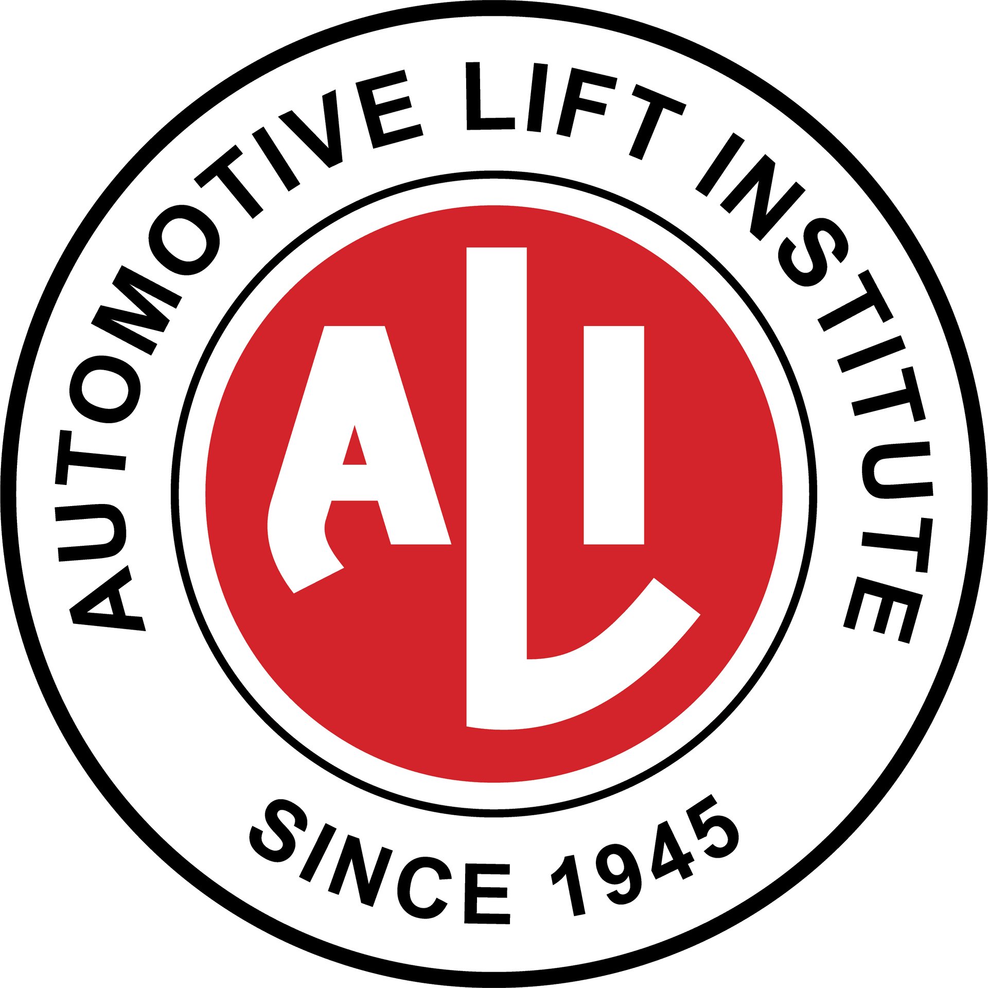 The logo for the automotive lift institute since 1945