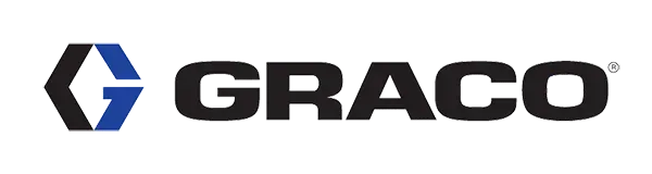 The logo for graco is black and blue on a white background.