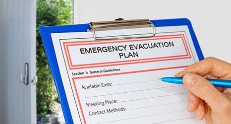 Filling the form of a Emergency Evacuation Plan
