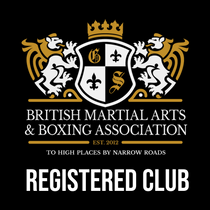 a logo for the british martial arts and boxing association