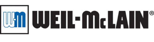 Weil-McLain logo: black text and a blue