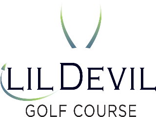 Logo for Lil Devil Golf Course with a devil horns design element.