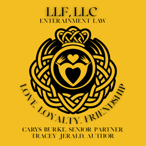 A logo for llc entertainment law that says love loyalty friendship