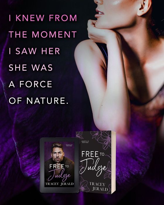 An advertisement for a book called free judge by tracey jerald