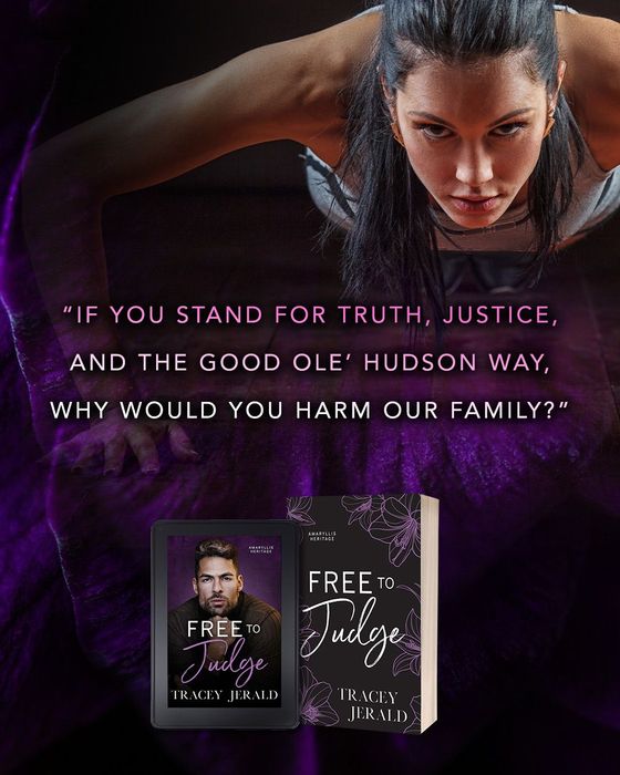 An advertisement for a book called free judge by tracey jerald