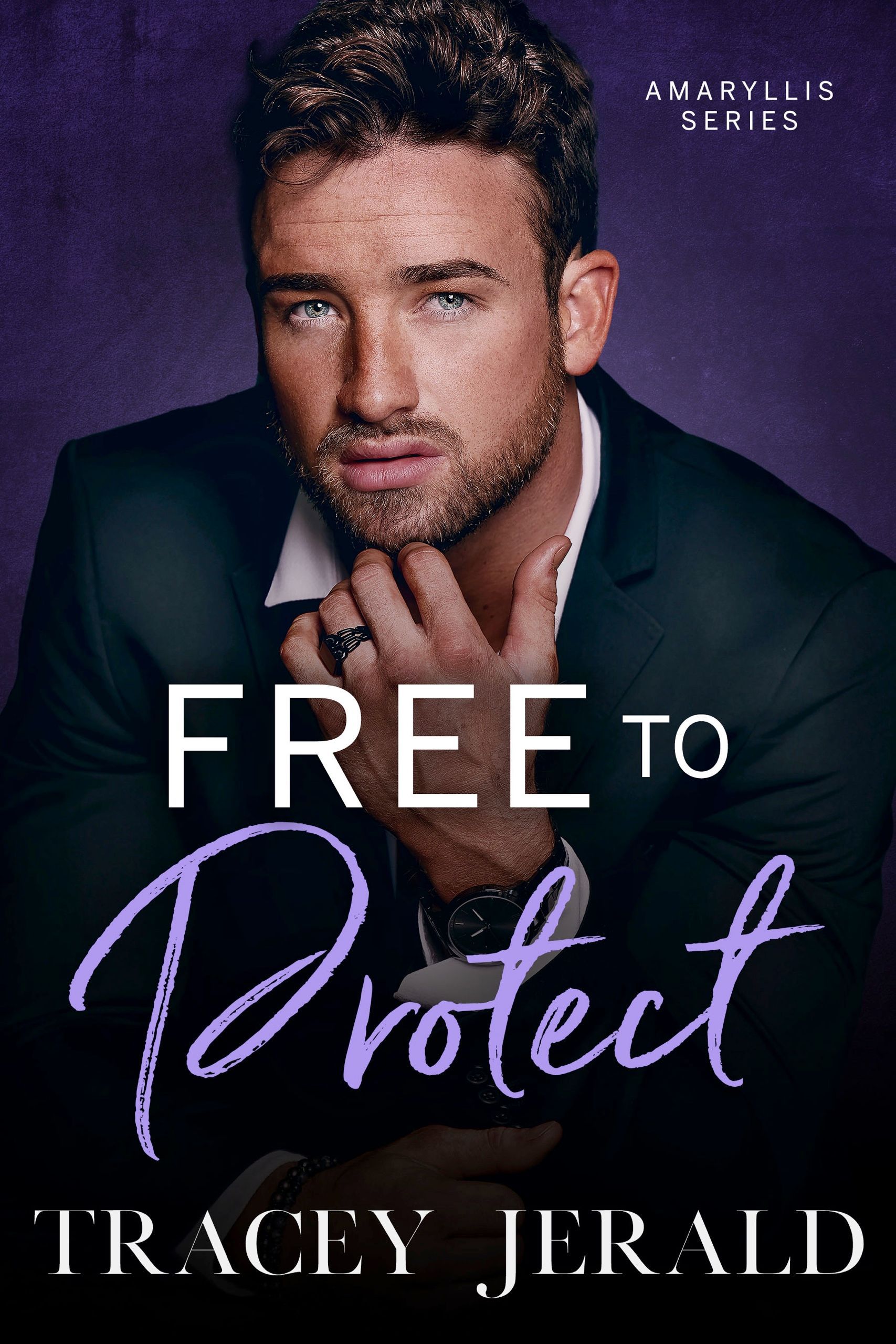 A man in a suit is on the cover of a book titled free to protect by tracey jerald