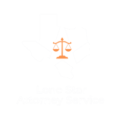 A logo for lone star attorney services in houston , texas.