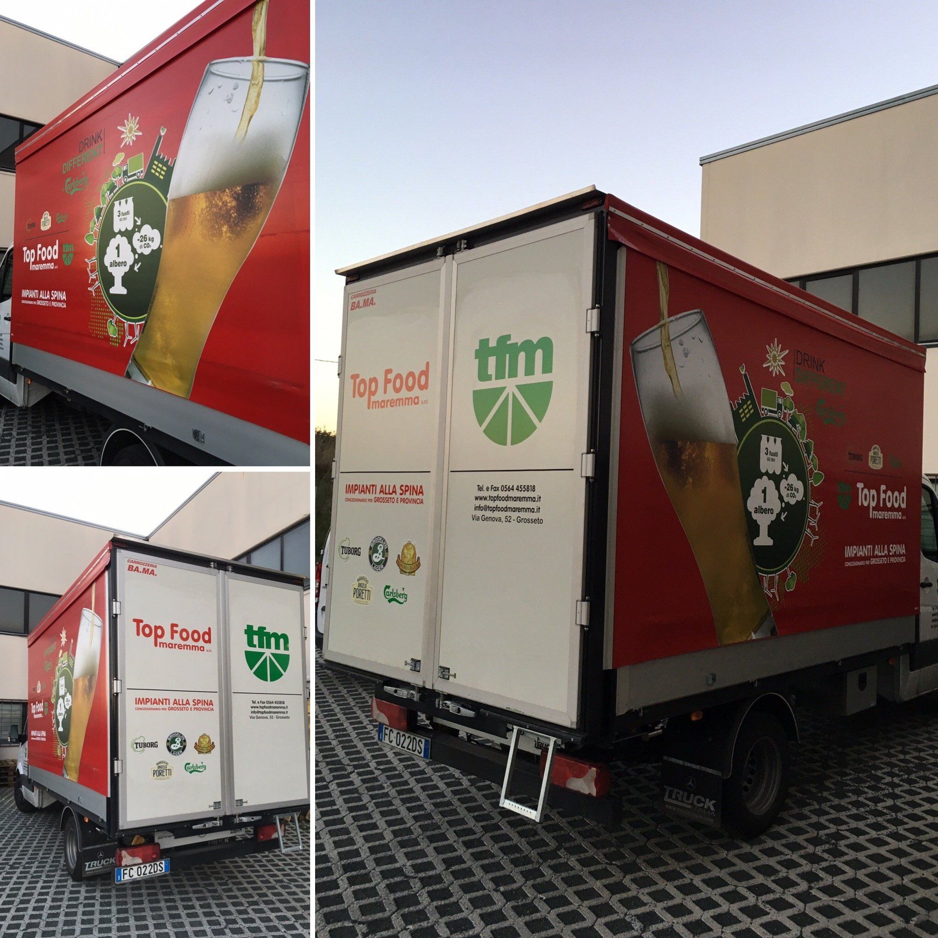 Furgone della ditta di distribuzione di alcolici