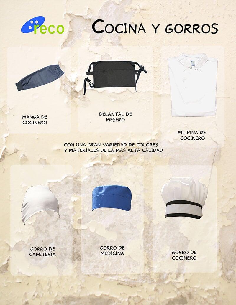 UNIFORMES DE COCINEROS Y GORROS 