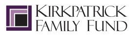 The kirkpatrick family fund logo is purple and black.