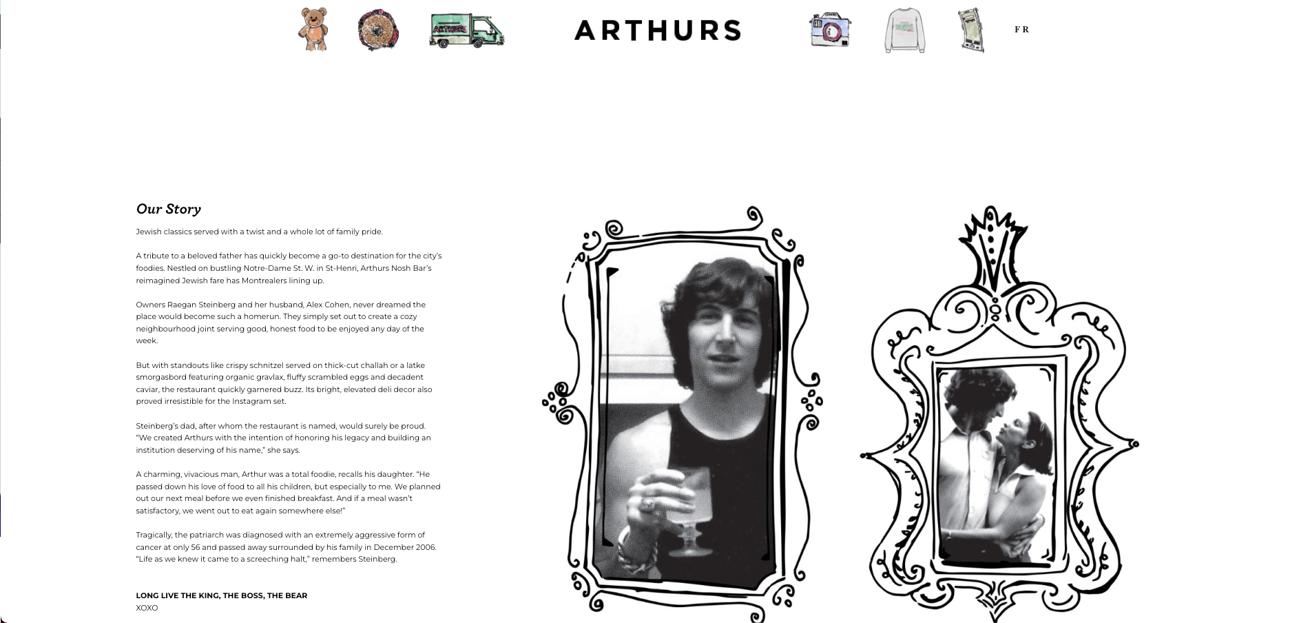 Arthurs nosh bar about us