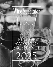 A poster for the wine spectator best of award of excellence 2024