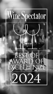 A poster for the wine spectator best of award of excellence 2024