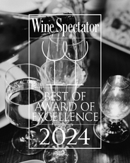 A poster for the wine spectator best of award of excellence 2024