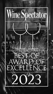 A poster for the wine spectator best of award of excellence 2024