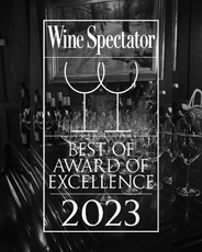 A poster for the wine spectator best of award of excellence 2024