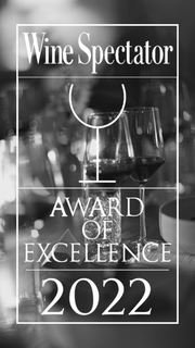 A poster for the wine spectator best of award of excellence 2024
