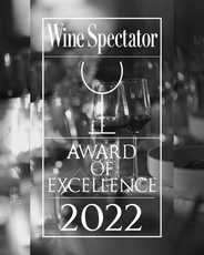 A poster for the wine spectator best of award of excellence 2024