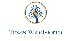 Logo for Texas Windstorm Insurance, featuring a stylized tree within a circle, navy and orange color scheme.
